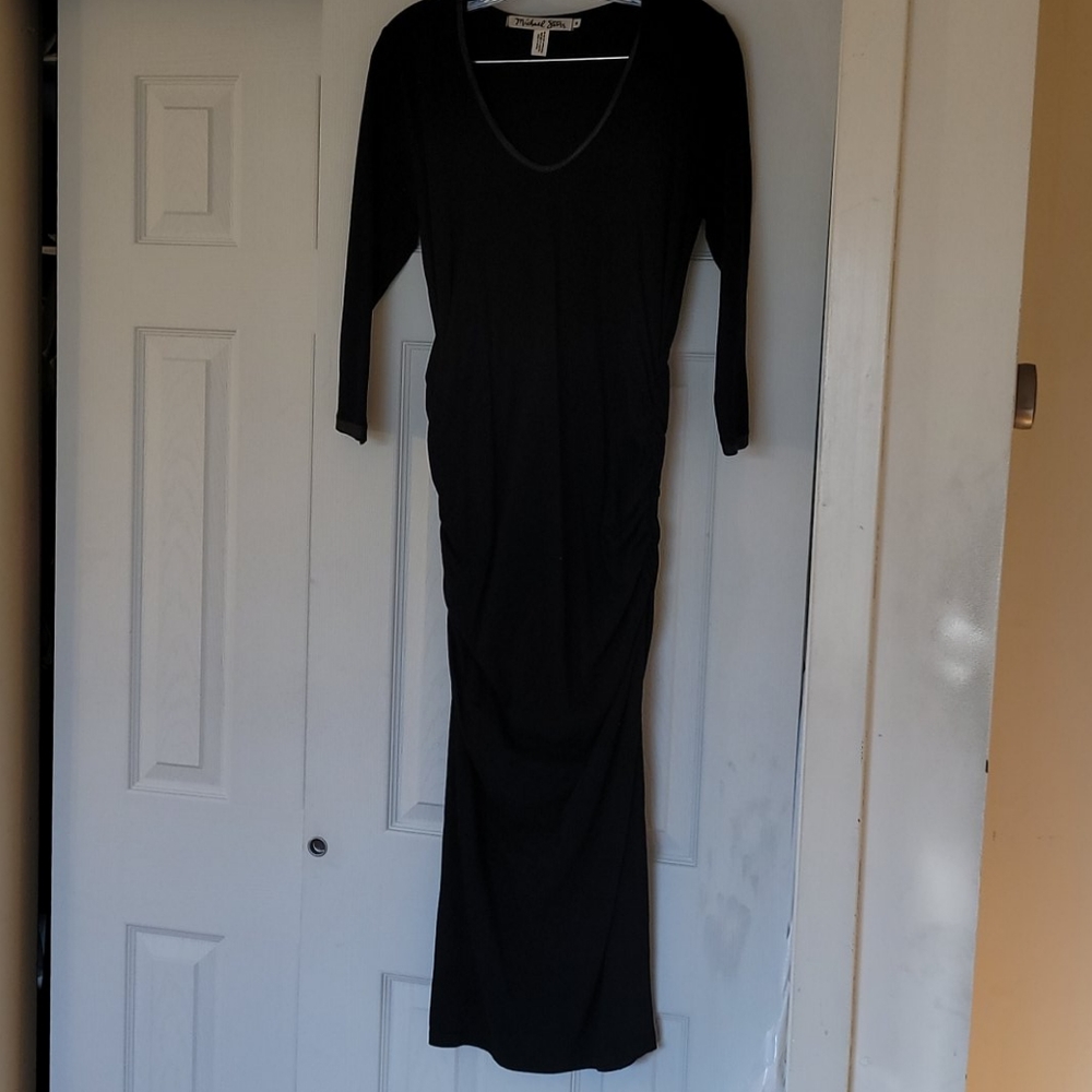 Anthropologie  black midi dress
